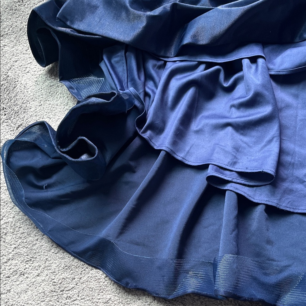 Ladivine Cinderella size 6 Navy strapless sequins mesh corset prom dress CM369 - Picture 15 of 15